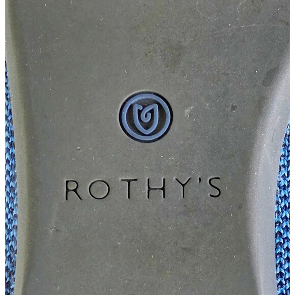 ROTHY'S The Point Lapis Python Blue Retired Print 8 38.5 Designer Knit Comfort - Picture 13 of 14